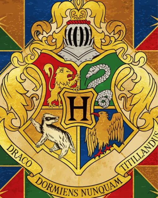 Hogwarts Crest Logo Diamond Paintings