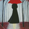 Lady With Umbrella Diamond Paintings