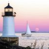 Lighthouse And Sailboat Art Diamond Paintings
