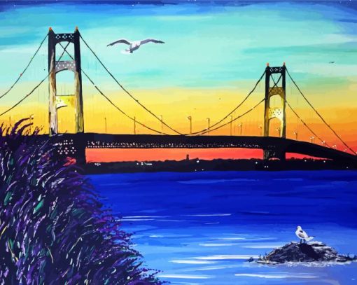 The Mackinac Bridge Art Diamond Paintings