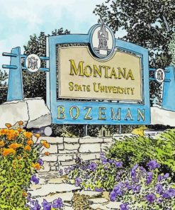 Montana State University Art Diamond Paintings