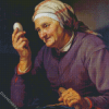 Old Lady And Eggs Diamond Paintings