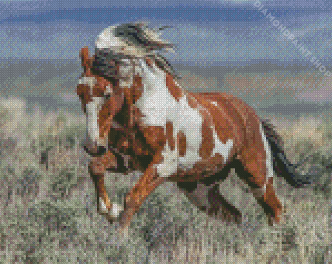 Piccaso Horse Running Diamond Painting