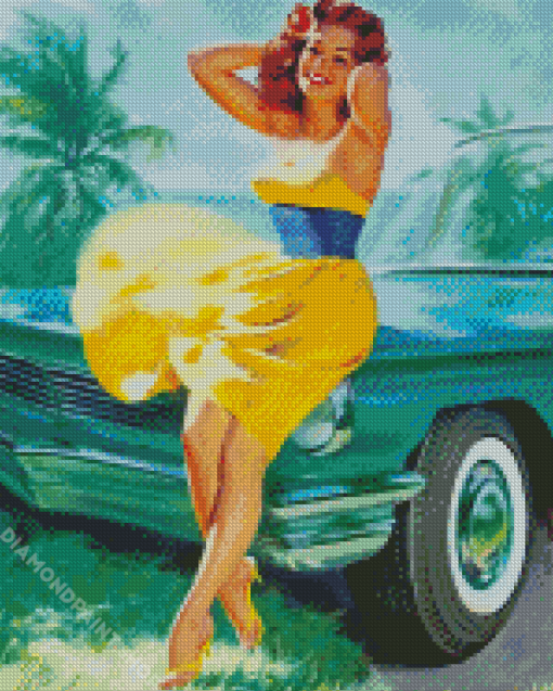 Pin Up Girl Stylish Diamond Paintings