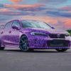 Purple Honda Hatchback Diamond Paintings
