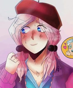 Raspberry Beret Anime Girl Diamond Paintings