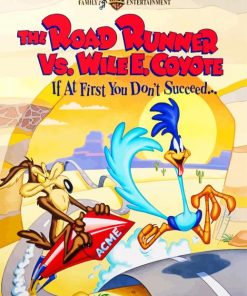 Roadrunner And Coyote Poster Diamond Paintings