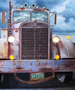 Rusty Semi Truck Diamond Paintings