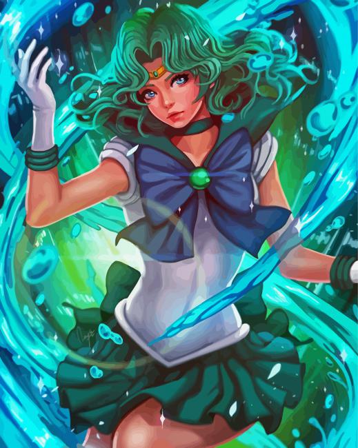 Sailor Neptune Manga Diamond Paintings