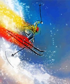 Artistic Ski Jump Diamond Paintings