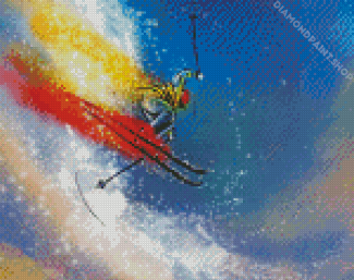 Artistic Ski Jump Diamond Paintings