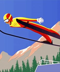 Ski Jump Art Diamond Paintings