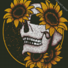Skull Sunflower Diamond Paintings