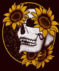 Skull Sunflower Diamond Paintings