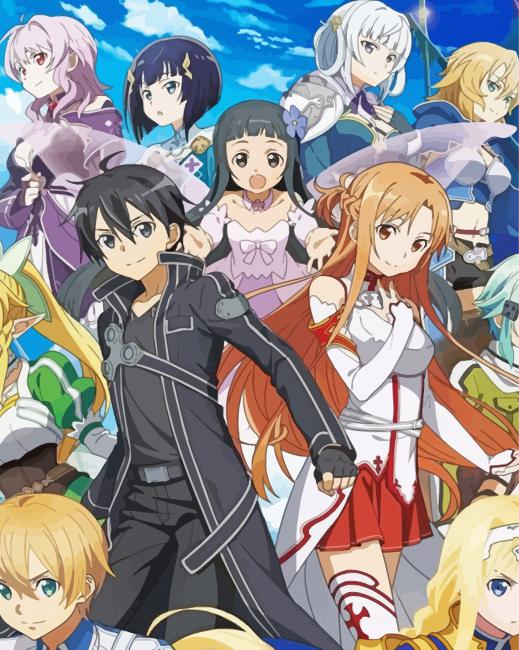 Sword Art Online Anime Characters Diamond Painting 