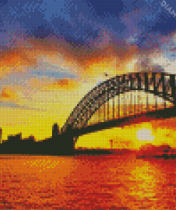 Sydney Harbor Bridge Silhouett Diamond Paintings