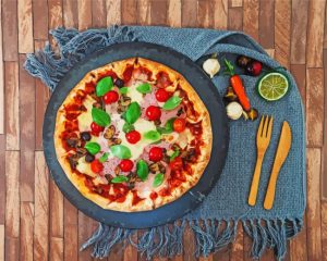Tasty Ham Pizza Diamond Paintings