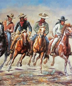 Cowboys And Horses Art Diamond Paintings
