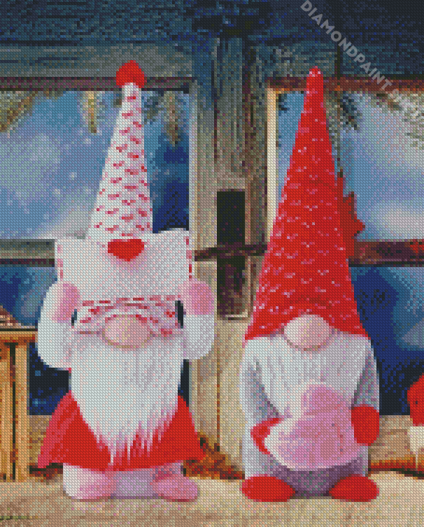 Valentines Day Gnomes - Diamond Paintings 