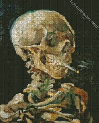 Van Gogh Skeleton Smoking Diamond Paintings