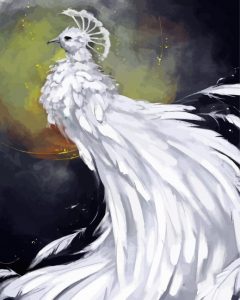 White Peacock Art Diamond Paintings