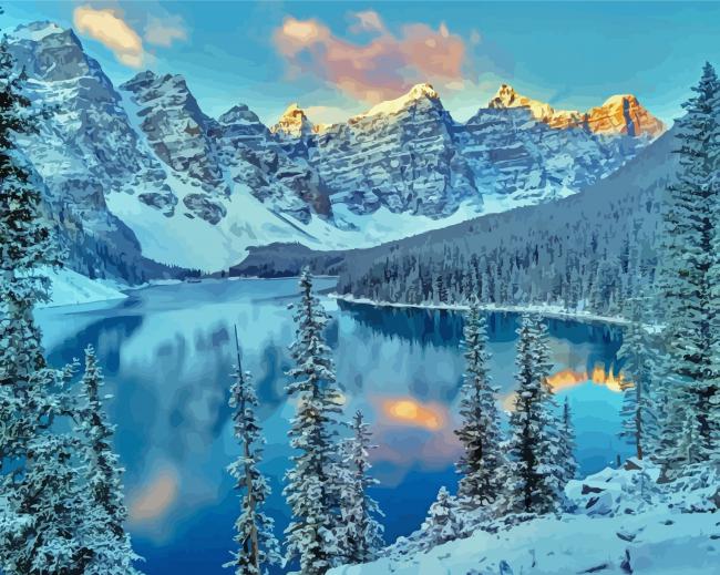 Winter In Banff Diamond Paintings
