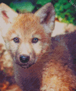 Wolf Cub Animal Diamond Paintings