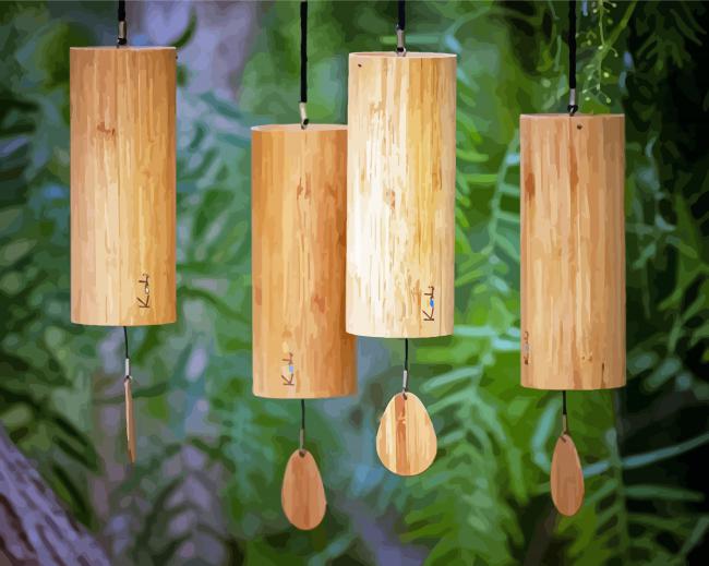 Wooden Wind Chimes - Diamond Paintings 