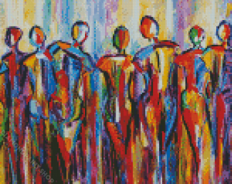 Abstract Colorful People Diamond Paintings
