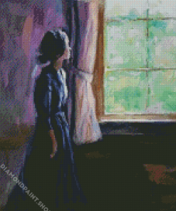 Woman In Window Diamond Paintings