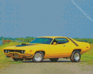 Yellow 1971 Roadrunner Diamond Paintings