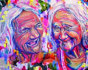 Happy Old Women Diamond Paintings
