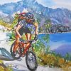 Abstract Mountain Bike Diamond Paintings