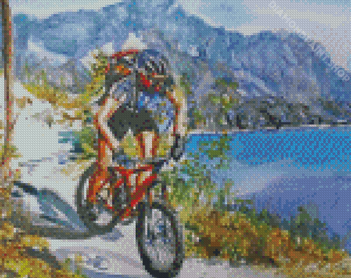 Abstract Mountain Bike Diamond Paintings