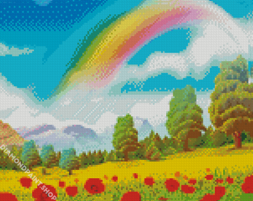 Rainbow Landscape Art Diamond Paintings