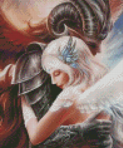 Angel And Devil Hugging Diamond Paintings