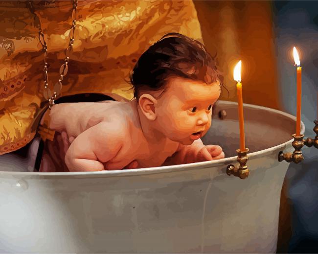 Baby Baptism Diamond Paintings