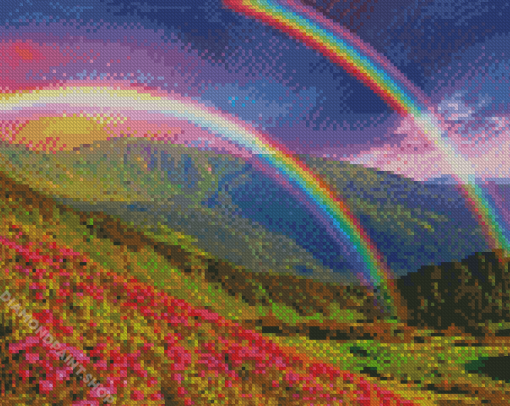 Rainbow Landscape Diamond Paintings