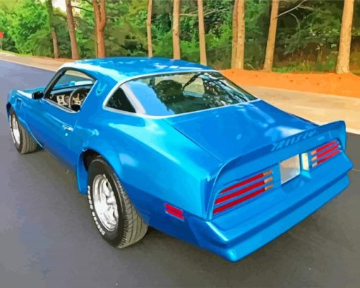 Blue Trans Am Car Diamond Paintings