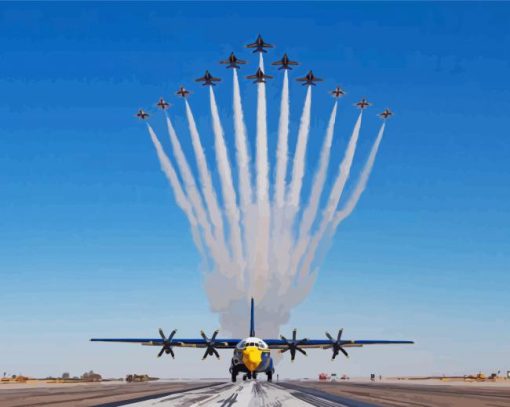 Blue Angels Thunderbird Jets Diamond Paintings