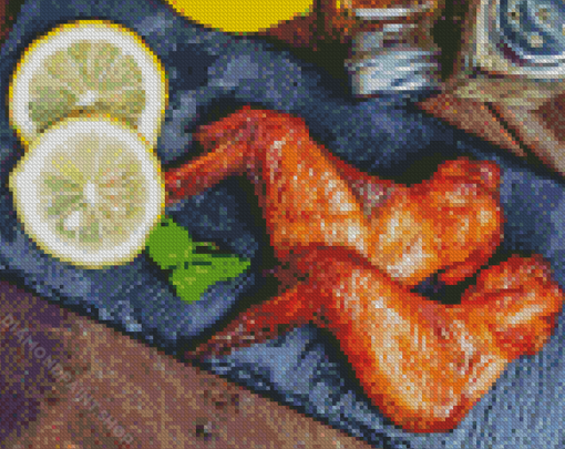 Chicken Wings With Lemon Diamond Paintings