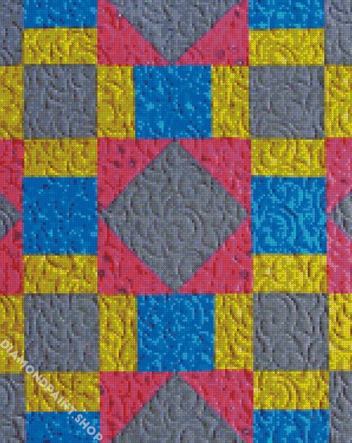 Colored Quilt Block Diamond Paintings