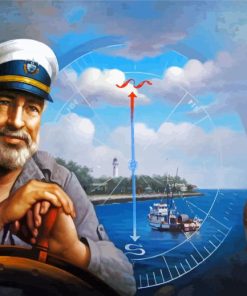 Cool Sea Captain Diamond Paintings