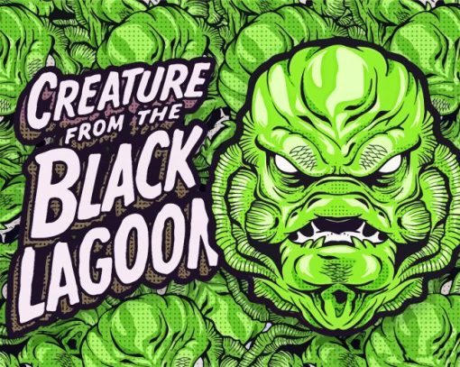 Creature Black Lagoon Poster Piamond Paintings