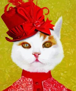 Cute Victorian Cat Diamond Paintings