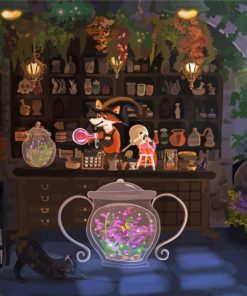 Fox Witch In Apothecary Diamond Paintings