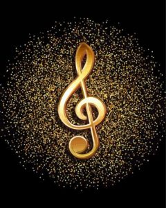 Golden Music Symbol Diamond Paintings