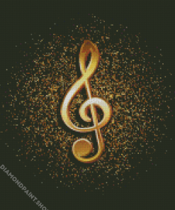 Golden Music Symbol Diamond Paintings