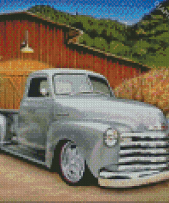 Grey Chevy 1950 Diamond Paintings