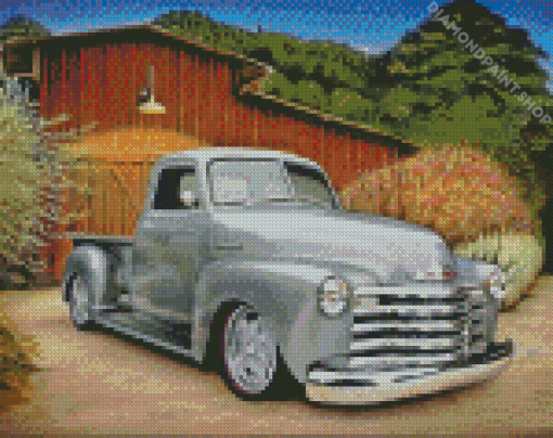 Grey Chevy 1950 Diamond Paintings